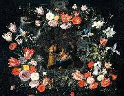 Jan Breughel Still Life of the Holy Kinship oil